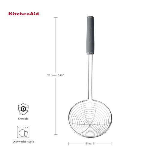 KitchenAid Soft Grip Skimmer - Charcoal Grey