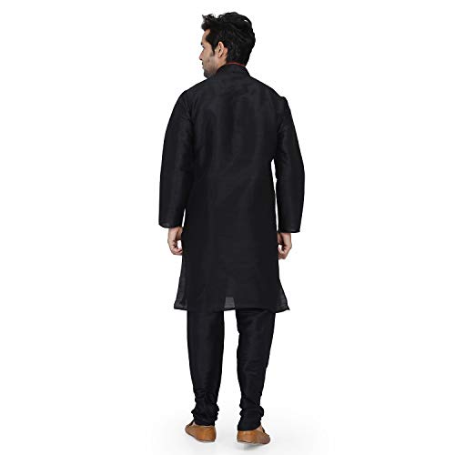 Image of Royal Kurta Mens Silk Blend Loop Button Kurta Pyjama Set