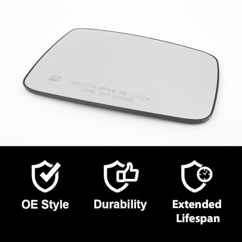 ALLGOOD Heated Exterior Mirror Glass, Compatible With Dodge Ram 1500 2500 2010, Fit Ram 1500 2011-2019, Fit Ram 2500 2011-2018, Power Heated Exterior Mirror Glass Pair LH & RH Sides - Thumbnail 2