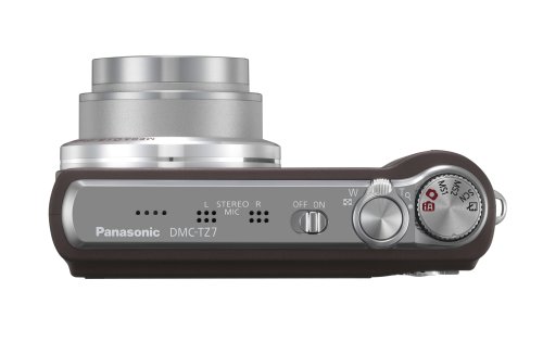 Panasonic DMC-TZ7EG-T Digitalkamera (10 Megapixel, 12-fach opt. Zoom, 7,6 cm Display, Bildstabilisator) chocolate