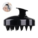 Hair Scalp Massager Shampoo Brush, Silicone Bristles (Black, Pack of 2) gallery image