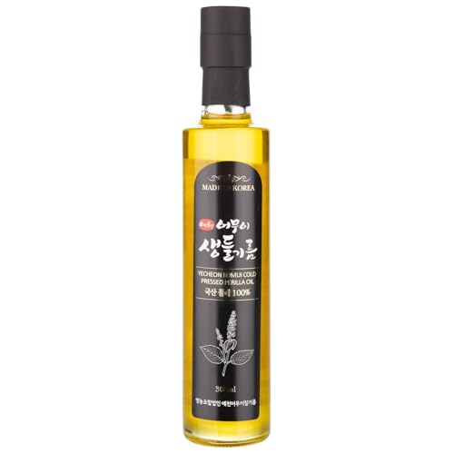 HELLO KFOOD YECHEON OMUI 100% Pure Raw Perilla Oil, Cold Pressed, Made in Korea (Yecheon) 한국산 예천 생들기름 - 10.14 fl oz (300ml)