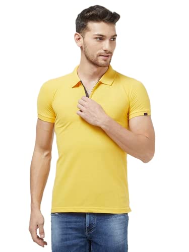 Image of Status Quo Men's Polo T-Shirt | Rich Cotton Blend | Slim Fit | All Day Comfort | Contrast Inner Placket | Polo Collar