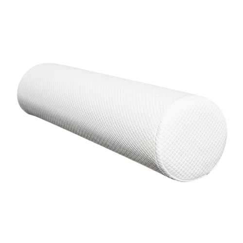 Genérico Cojin Cilindrico Almohada ErgonóMica Almohada Cervical Alivio del Dolor De Cuello Cojin Rulo Reposacabezas para Oficina Viaje Y Hogar (Blanco)