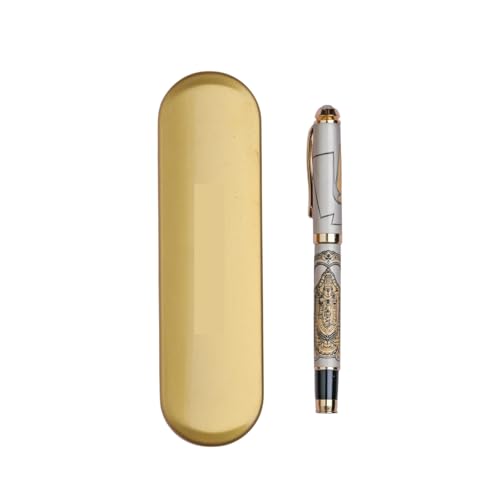 Image of Stylish Engraved Metal Pen, Gift for Office Use (Tirupati Balaji), Ink Color-Blue