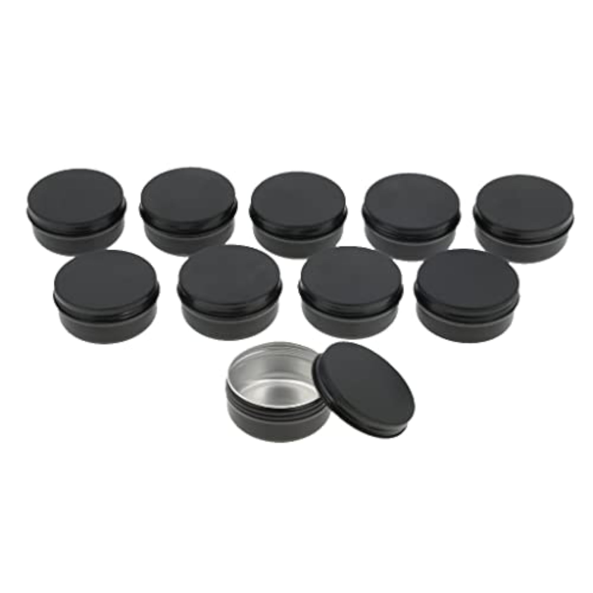 10Pieces Empty Metal Cosmetic Containers Travel Tins Makeup Sample Jars