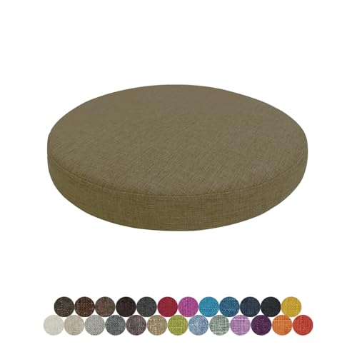 Lsjoaw 座布団クッション 40 X 40 X 3CM(一つ) ラウンド 円形 座面 シート チェア 洗える 丸型 椅子用 丸形 フロア スツール 丸 無地 高反発 シート丸い ダイニングチェア カラー6の商品画像（Amazon）