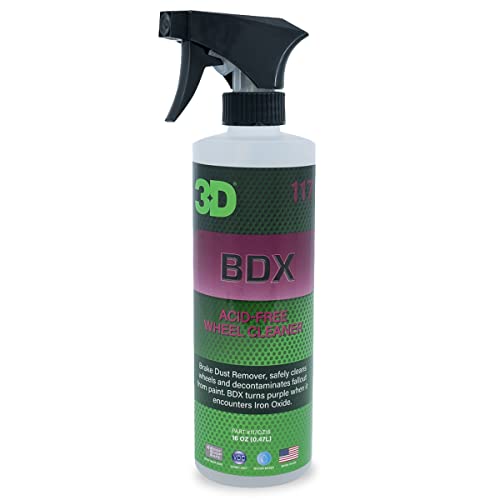 3D BDX Iron Remover – Fast Acting Fallout & Brake Dust Cleaner | Purple Color-Changing Spray for Wheels & Paint | Acid-Free | Made in USA | Car Detailing | 16 oz