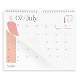 Makaplan Vibrant Arc Horizontal 11x13.5 Inches Wall Calendar 2026-2027, 18 Month Calendar January 2026 to June 2027 Colorful & Fun Monthly Themes