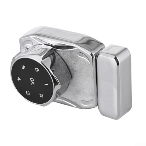 Niceminiwall Cerradura eléctrica de vidrio con código de contraseña para gabinete con teclado táctil para puertas corredizas sin marco y puertas de madera, compatible con vidrio de 3 a 12 mm de grosor