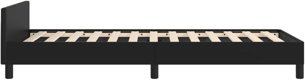 vidaXL Engineered Wood Twin Bed Frame in Black