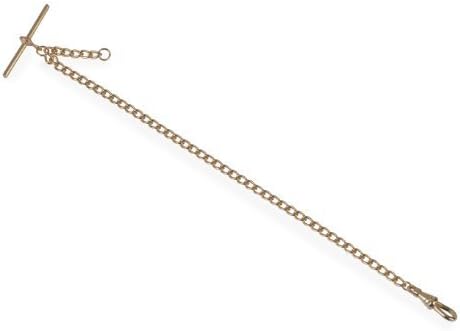 Rolled Gold Pocket Watch Chain - Single Albert Traditional Design