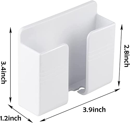 Image of CEI&BPY 2Pcs Phone Holder Wall Mounted, Phone Stand with Self Adhesive. Phone Holder for RV Charging.Compatible with iPhone and Android (2Pack-White) (Pack of 2)