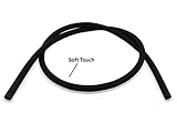 mysale24.de Shisha Wasserpfeifen Schlauch | Silikon Soft-Touch in Diverse Farben | Silikonschlauch für Wasserpfeife | ca. 1,50 cm lang (Schwarz)
