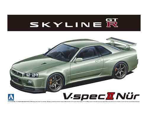 1/24 アオシマ BNR34 スカイライン GT-R V・spec Ⅱ 完成品 1/24 ニッサン BNR34 スカイラインGT-R V-specⅡ '02｜株式会社