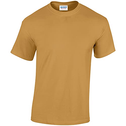 Gildan T- Shirt en Coton épais T-Chemise, Or Vieilli, XXL Homme