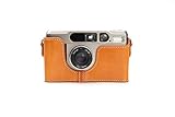 contax t2 flickr Material: Echtes Leder. Handgefertigt aus echtem echtem Leder halbe Kamera Tasche Tasche für Contax T2 Sandy Brown