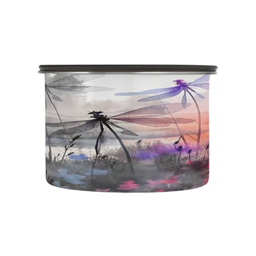 Contenedor Hermético para Café Kigai Watercolor Dragonfly 17 oz