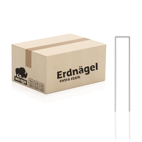 BigDean 100x Erdanker verzinkt 15 x 3 cm Bodenanker Erdnägel Vlies Haken...