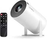 LQWELL HY300 PRO Mini Beamer, 4K 1080P Unterstützung, mit Android 11, WiFi 6, Bluetooth 5.0, unterstützt Airplay & Miracast, tragbarer Heim- und Outdoor-Projektor, für Android/iPhone/PC/Mac/Switch