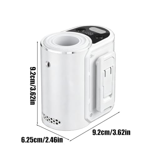 Ventilador de clip de cintura orientable con batería de 6000 mAh y luz integrada 6