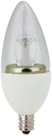 (Case of 12) TCP LED5E12B1130K 5-Watt LED E12 Chandelier Base 3000K Dimmable Lamp - Blunt Tip