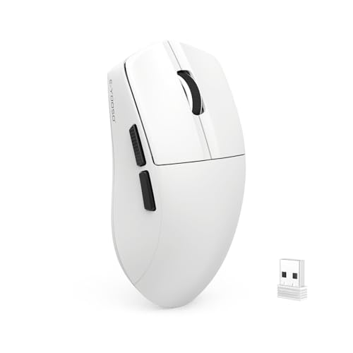 E-YOOSO Lightweight Gaming Mouse, Wireless Esports Mouse, 49G, 1K Polling, 26K DPI, PAW3395 Sensor, 5 Programmable Buttons, Tri-Modes Wired/2.4GHz/Bluetooth Gamer Mouse for Laptop, PC, Mac (Black) by E-YOOSO - Used condition - US$18.99