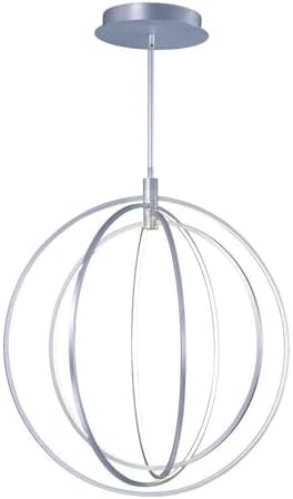 ET2 Concentric-320W 4 LED Pendant-27 Inches Wide by 30 inches high-Brushed Platinum Finish