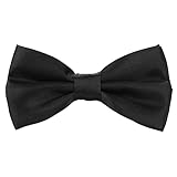 Yolev Pajarita Clásica Negra Ajustable para Hombre Pajarita para Hombre Fiesta de Boda Ropa Formal Accesorios para Lazo