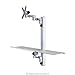 KUYBTU Tv Wall Bracket Wall-Ed Computer Stand 10-27 Inch Adjustable Vertical Office Computer with A Keyboard Holder Industrial Control Tv Wall