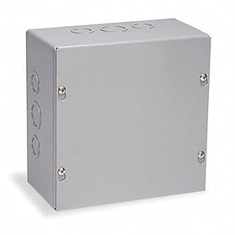 Wiegmann Sc080804 Sc-Series Nema 1 Screw Cover Wallmount Pull Box With Knockouts, Painted Steel, 8
