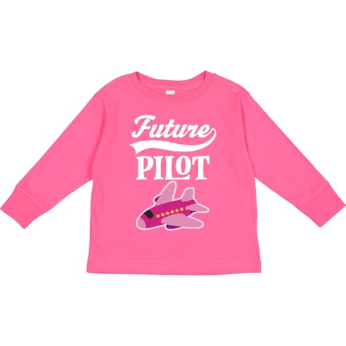 inktastic Future Pilot Girls Airplane Career Toddler Long Sleeve T-Shirt