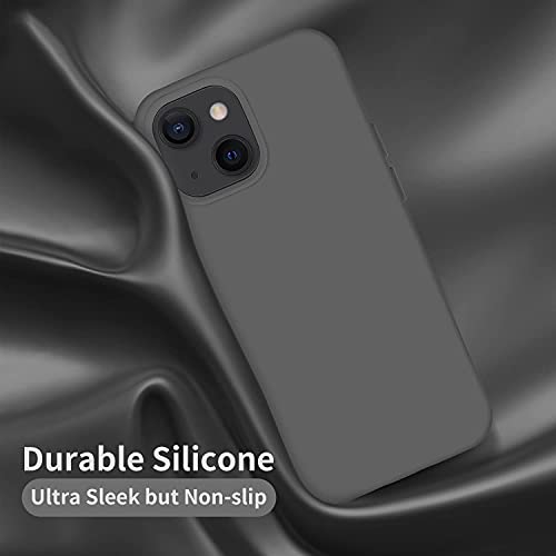 Image of Compatible with iPhone 14 Plus Silicone Case, Slim Shockproof Protective Cover, Drop Protection and Camera Protection, MagSafe Compatible, Soft Microfiber Lining Inside (Gray)
