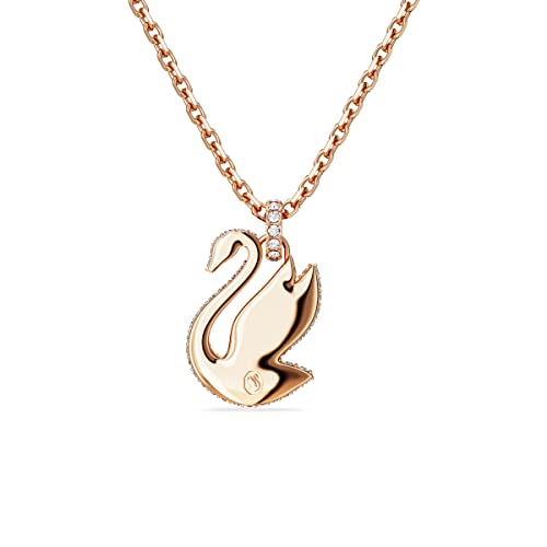 Swarovski Swan Pendant Necklace with Pink Crystal Pavé on rose-gold tone Plated Chain, Part of the Iconic Swan Collection4