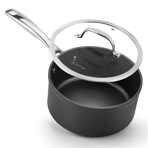 Duxtop Pro Nonstick Sauce Pan, Hard Anodized 3 Quart Saucepan with Glass Lid, Kitchen Cooking Pot for Easy Cleanup, Dishwasher & Oven Safe, Compatible with All Cooktops by duxtop pro - Image 8