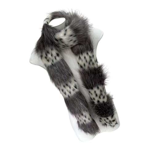 Bufanda de retazos de leopardo mullida y chal de invierno cálido para niños
