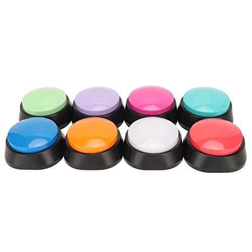 AKLOSIPY Lot de 8 Enregistrements Vocaux pour Le Dressage des Animaux de Compagnie – Ensemble Transparent pour Chien et Chat de 30 Secondes, Matériau ABS, Code Couleur pour Les Commandes, Piles Non – vue 8