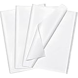 Bobobag 100 Sheets White Tissue Paper 20'X14' Tissue Paper for Gift Bags, Gift Wrapping Tissue, Christmas Tissue Paper Anniversary Holiday Decoration Arts Craft