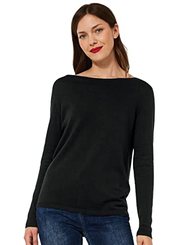 Street One Damen U-Boat Pullover Strickpullover, Black, 40