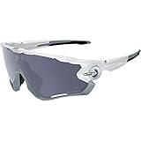 Oakley Men's Jawbreaker OO9290-06 Shield Sunglasses, Polished White, 131 mm