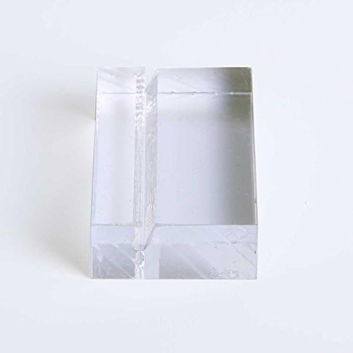 CHOICE ACRYLIC DISPLAYS Quantity of 50 Slotted Sign Blocks | Card Holder Block | Jewelry Card Stand | Retail Sign Block Continental US