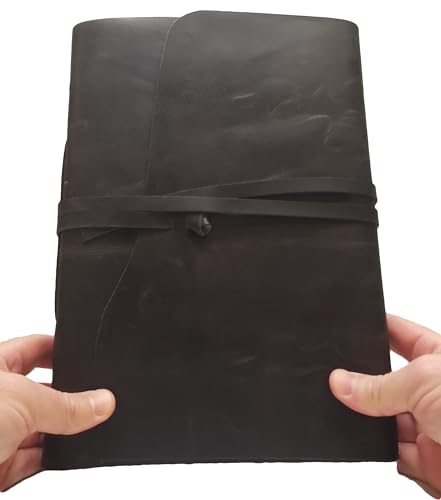 Álbum de fotos vintage grande de cuero con cierre de hebilla - Páginas estilo scrapbook, incluye caja de regalo - Capacidad para 200 fotos de 10x15 cm o 12x18 cm miniatura 3
