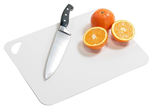 Kesper 30540 Planche à découper flexible Lot de 2 38 x 29 x 0,2 cm Blanc/gris