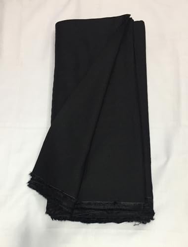 Image of BKRKJ Women's Rayon Cotton Unstitched Fabric by Meter for Sewing Suit Salwar Chudidar Patiyala Kurti Shirt Kameez Blouse Kurta Pyjama (4.5 Meter, Black)