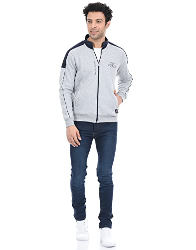 Image of CLOAK & DECKER by Monte Carlo Men Printed Grey Sweatshirt