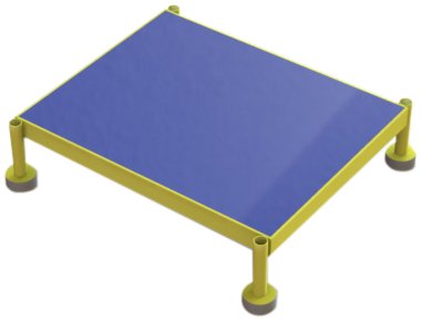 Tri-Arc MCOS24195 5-Inch to 8-Inch Adjustable-Height One Step Steel Work Platform with Ergo Matting, 19-Inch Wide x 24-Inch Long