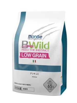 Monge BWild Low Grain 成猫用 アンチョビ 2kg 2袋 Amazon | 【成猫用 イタリア製 キャットフード 2kg】BWild ビー