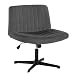 Produktbild WOLTU Relaxsessel ohne Armlehne, Bürostuhl, Schreibtischstuhl Drehstuhl, Ergonomischer Stuhl, Samt Stuhl, Stuhl höhenverstellbar, 360° drehbar, Polsterstuhl, mit Schaukelfunktion, Dunkelgrau