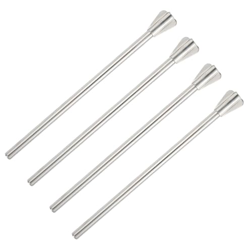 WESIEVYA 4pcs Stainless Steel Drinking Straws with Creative Stirrer Design, Reusable Cocktail Straws for Ice Cream Sundaes and Smoothies, Washable and Rust-resistant, for Office Use - Image 6