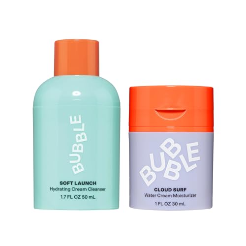 Bubble Skincare Balanced Hydration Duo - Soft Launch Hydrating Cleanser, Cloud Surf Water Cream Moisturizer 30 ml, Lightweight Moisture & Barrier Support Routine